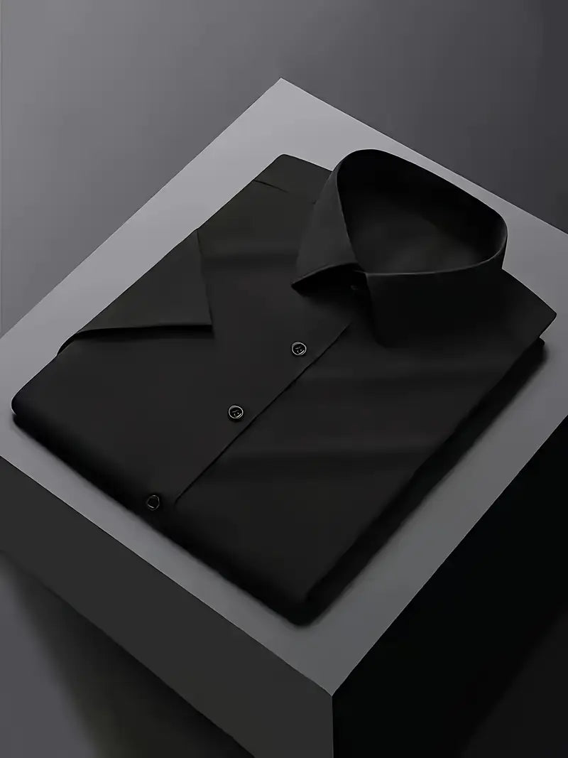 Men's Formal Slim Fit Shirt Long Sleeve Button-Down Classic Business Attire