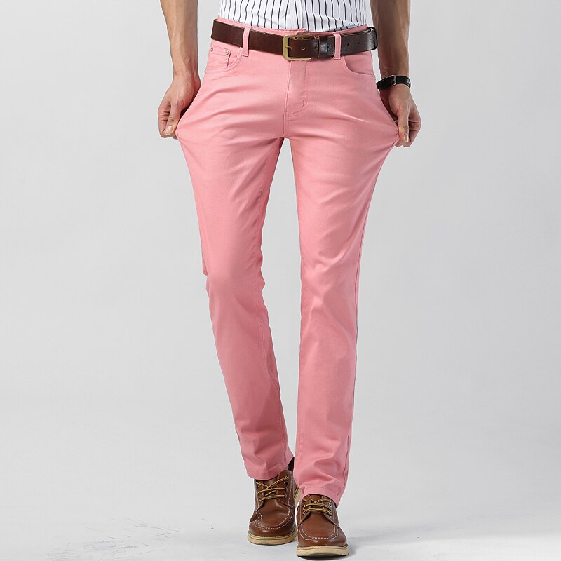 Men's Regular Fit Straight Leg Trousers Classic Style Versatile Everyday Wear