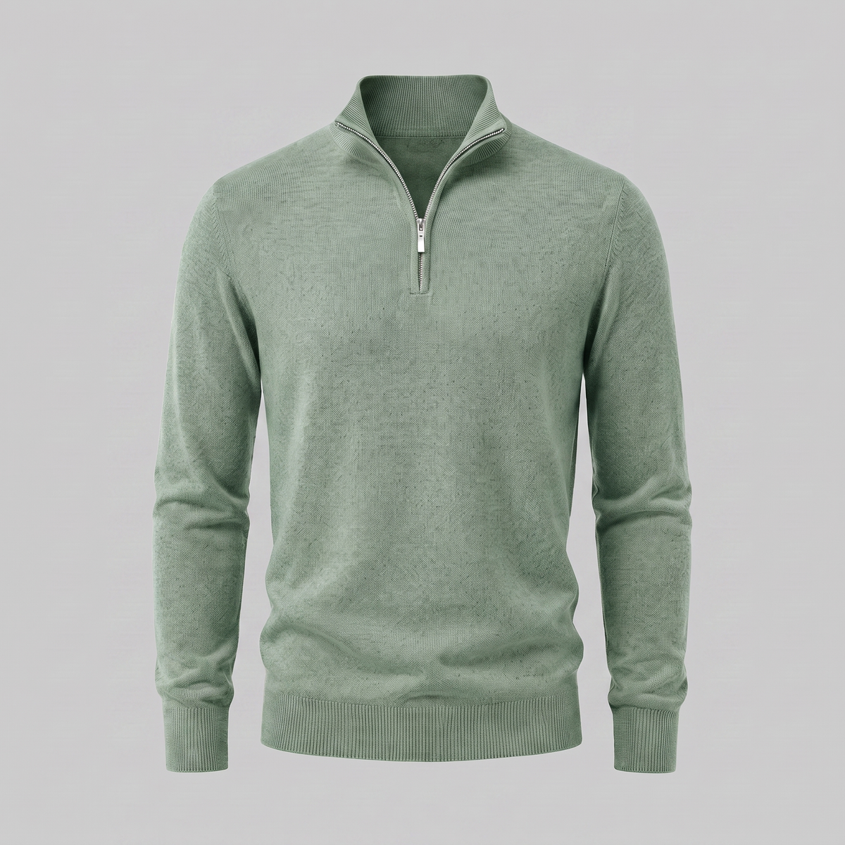 Men's Casual Half-Zip Sweater Relaxed Fit Long Sleeve Everyday Layering