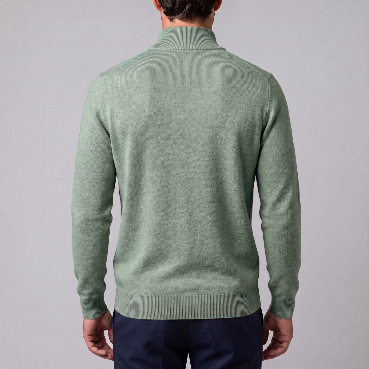 Men's Casual Half-Zip Sweater Relaxed Fit Long Sleeve Everyday Layering