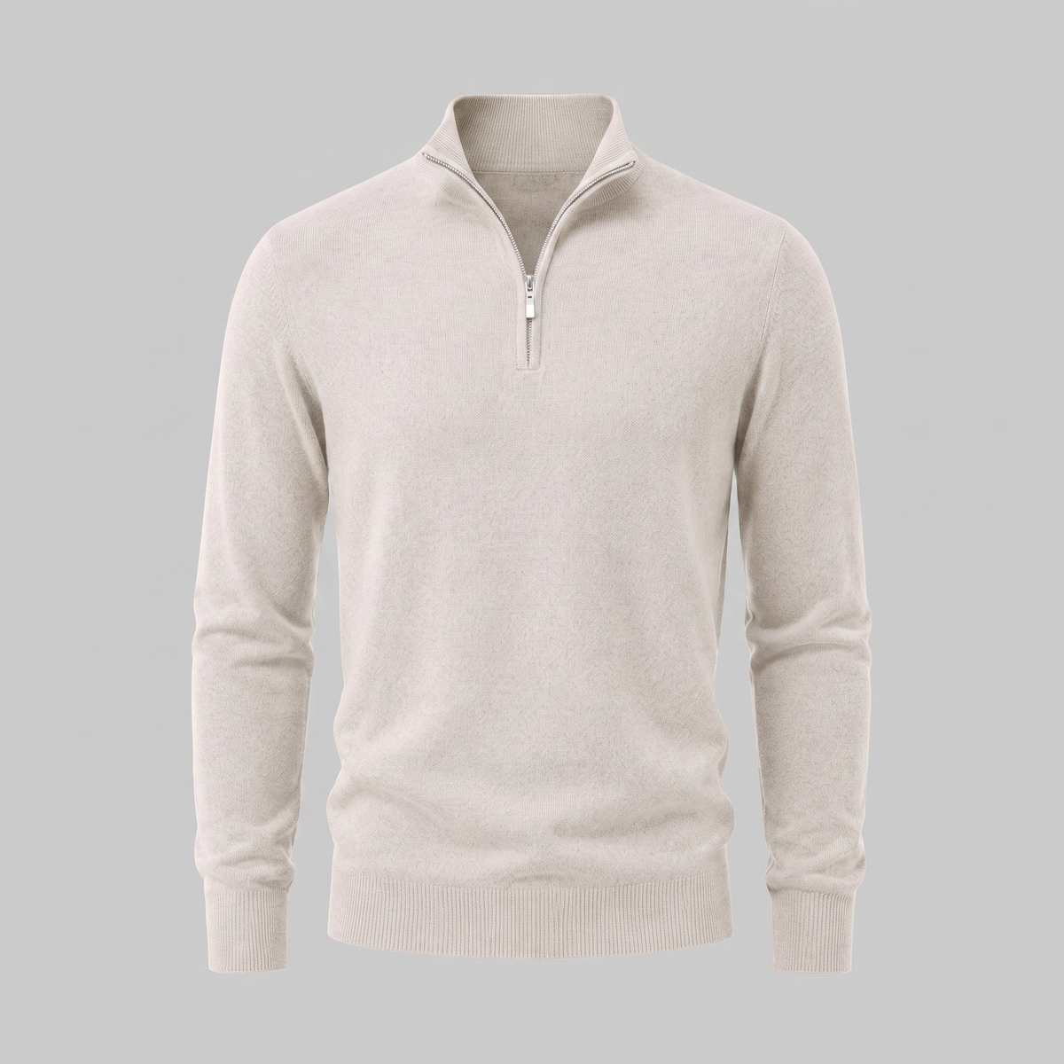 Men's Casual Half-Zip Sweater Relaxed Fit Long Sleeve Everyday Layering