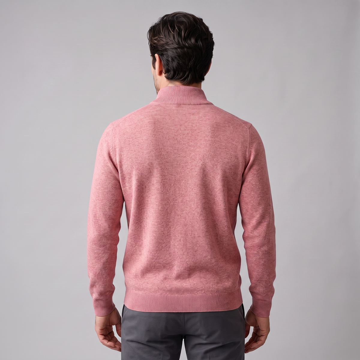 Men's Casual Half-Zip Sweater Relaxed Fit Long Sleeve Everyday Layering