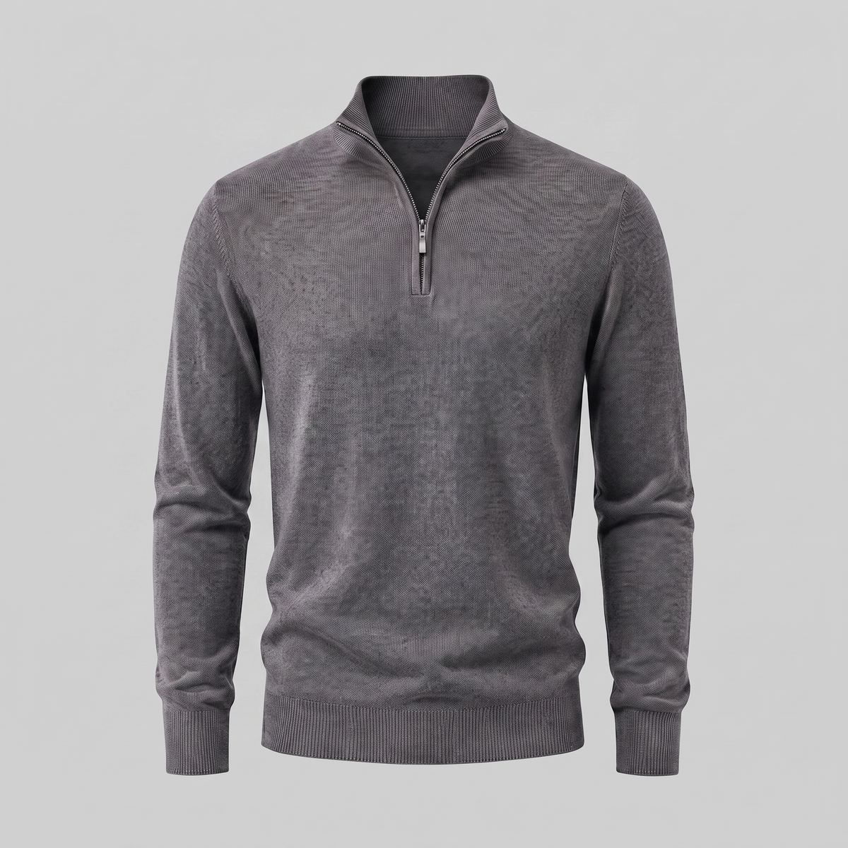 Men's Casual Half-Zip Sweater Relaxed Fit Long Sleeve Everyday Layering