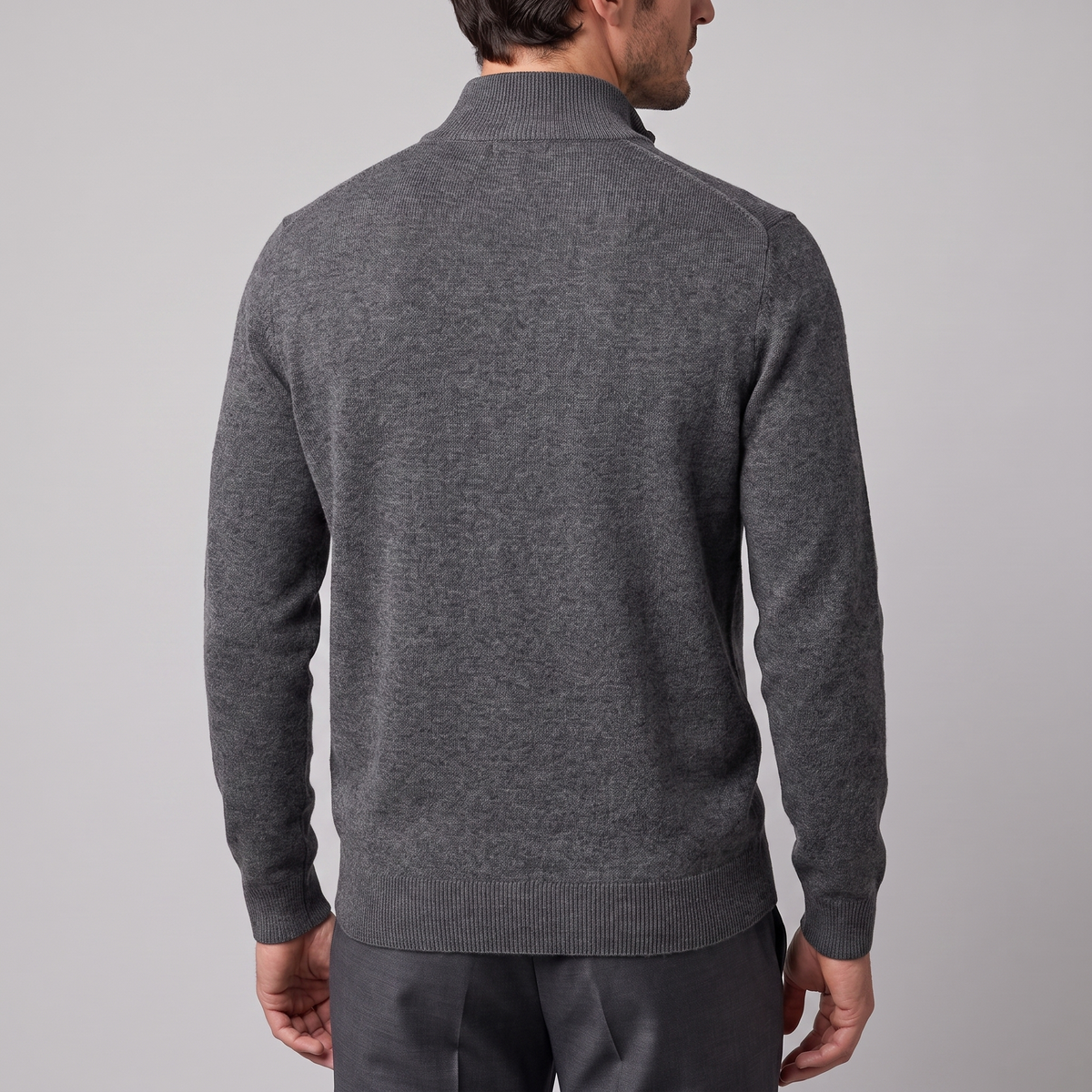 Men's Casual Half-Zip Sweater Relaxed Fit Long Sleeve Everyday Layering