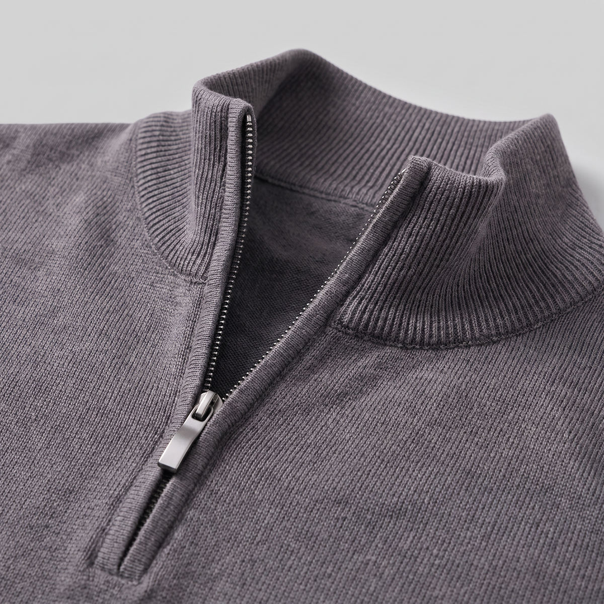 Men's Casual Half-Zip Sweater Relaxed Fit Long Sleeve Everyday Layering