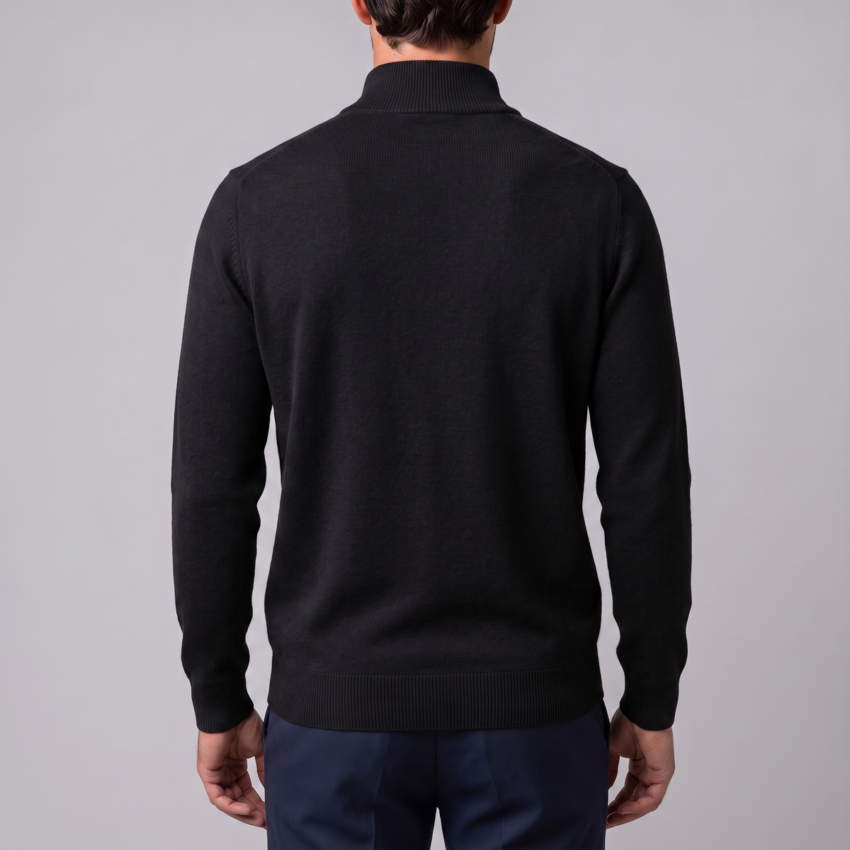 Men's Casual Half-Zip Sweater Relaxed Fit Long Sleeve Everyday Layering