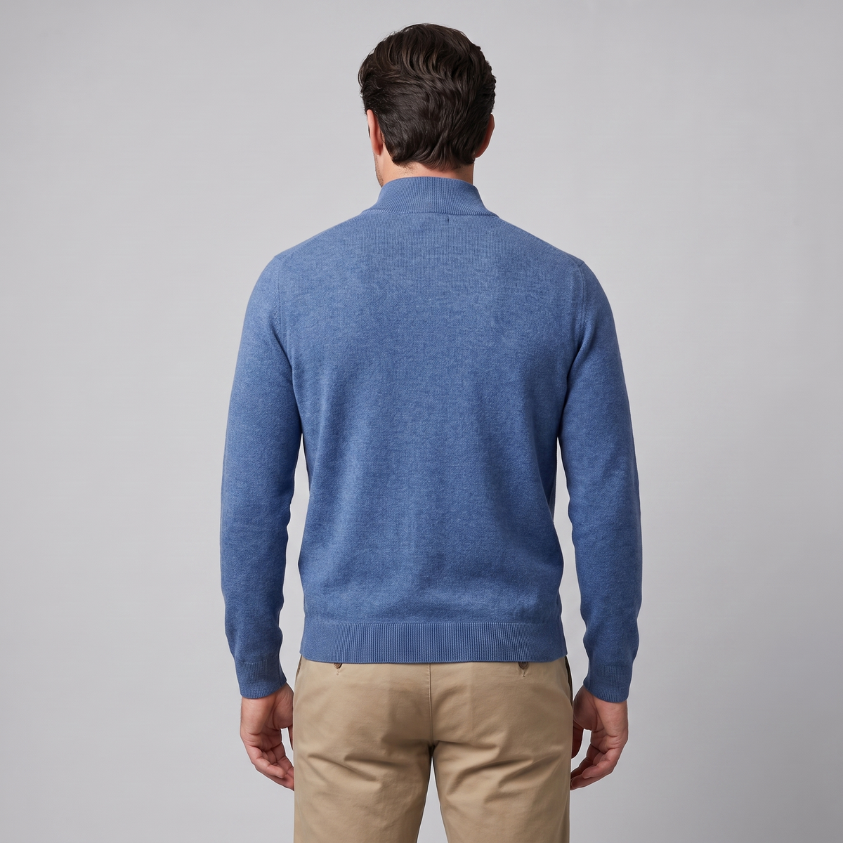 Men's Casual Half-Zip Sweater Relaxed Fit Long Sleeve Everyday Layering