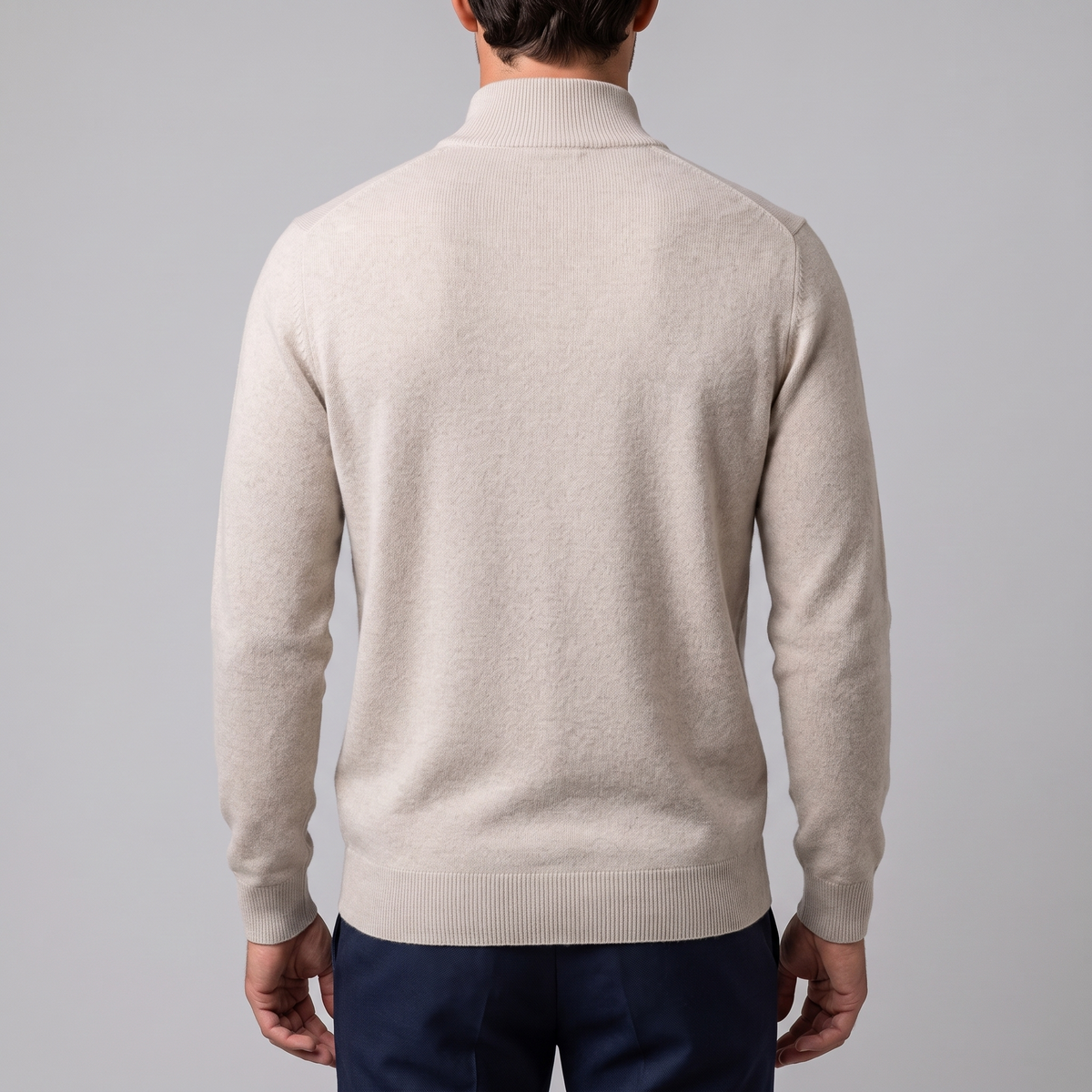 Men's Casual Half-Zip Sweater Relaxed Fit Long Sleeve Everyday Layering