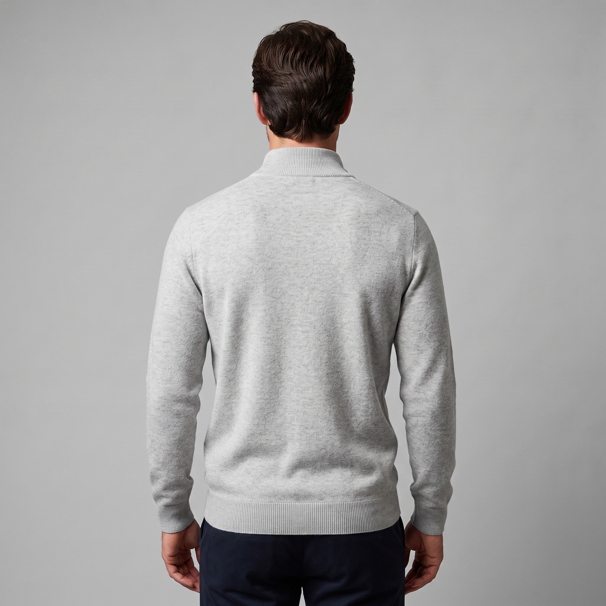 Men's Casual Half-Zip Sweater Relaxed Fit Long Sleeve Everyday Layering