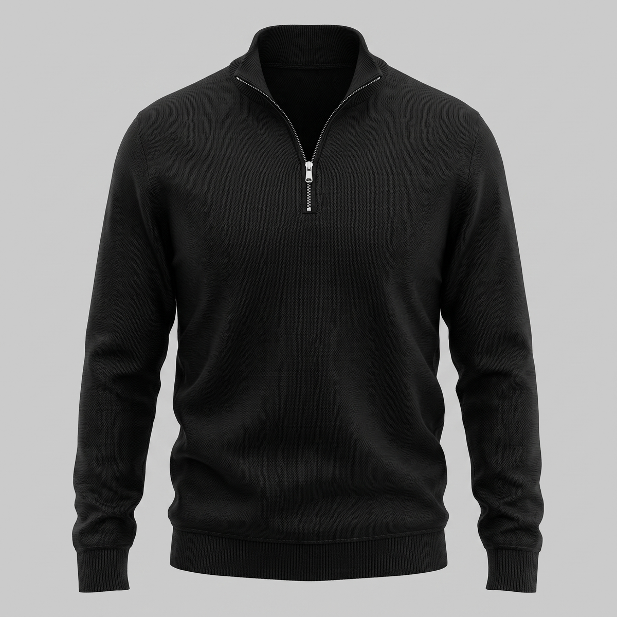 Men's Casual Half-Zip Sweater Relaxed Fit Long Sleeve Everyday Layering