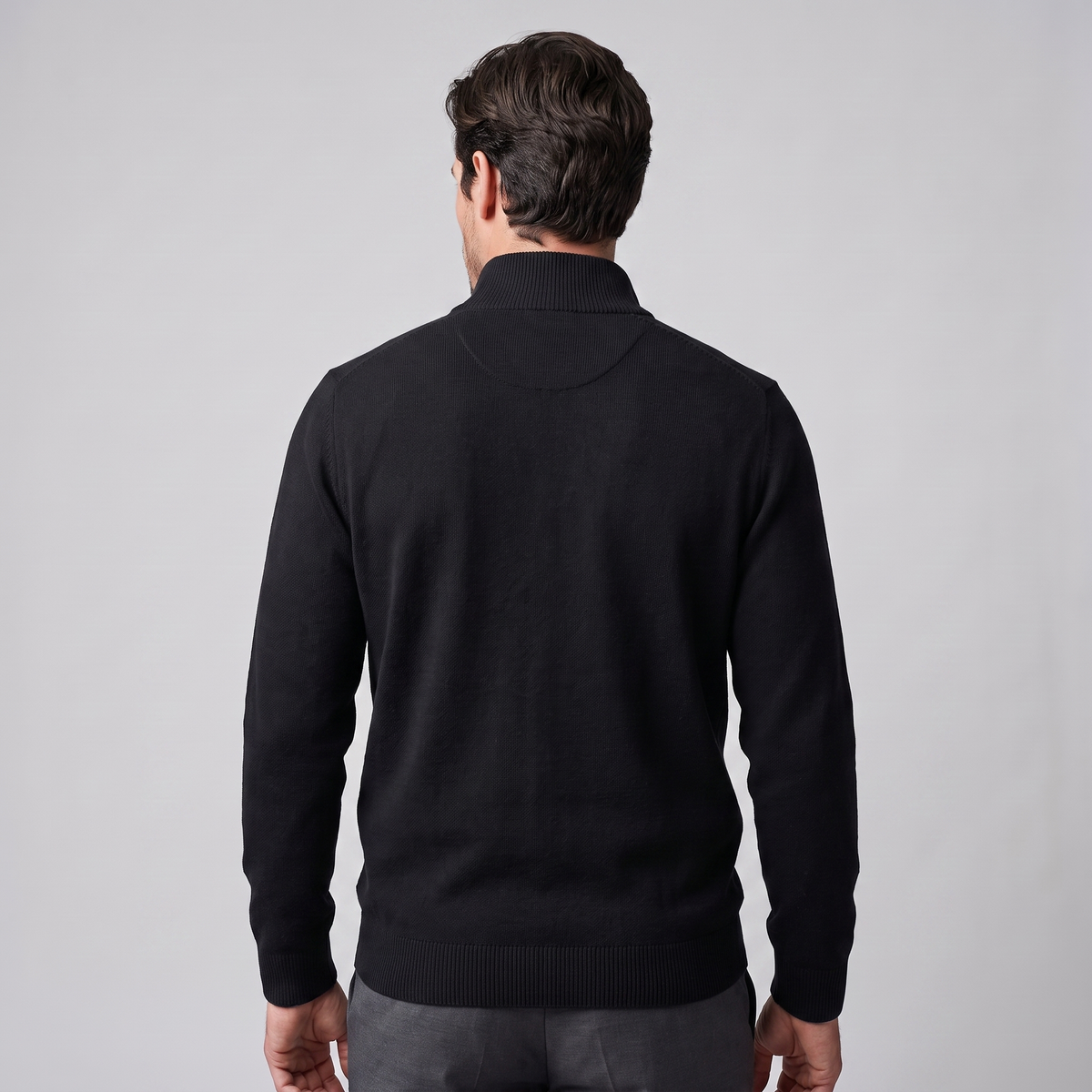 Men's Casual Half-Zip Sweater Relaxed Fit Long Sleeve Everyday Layering
