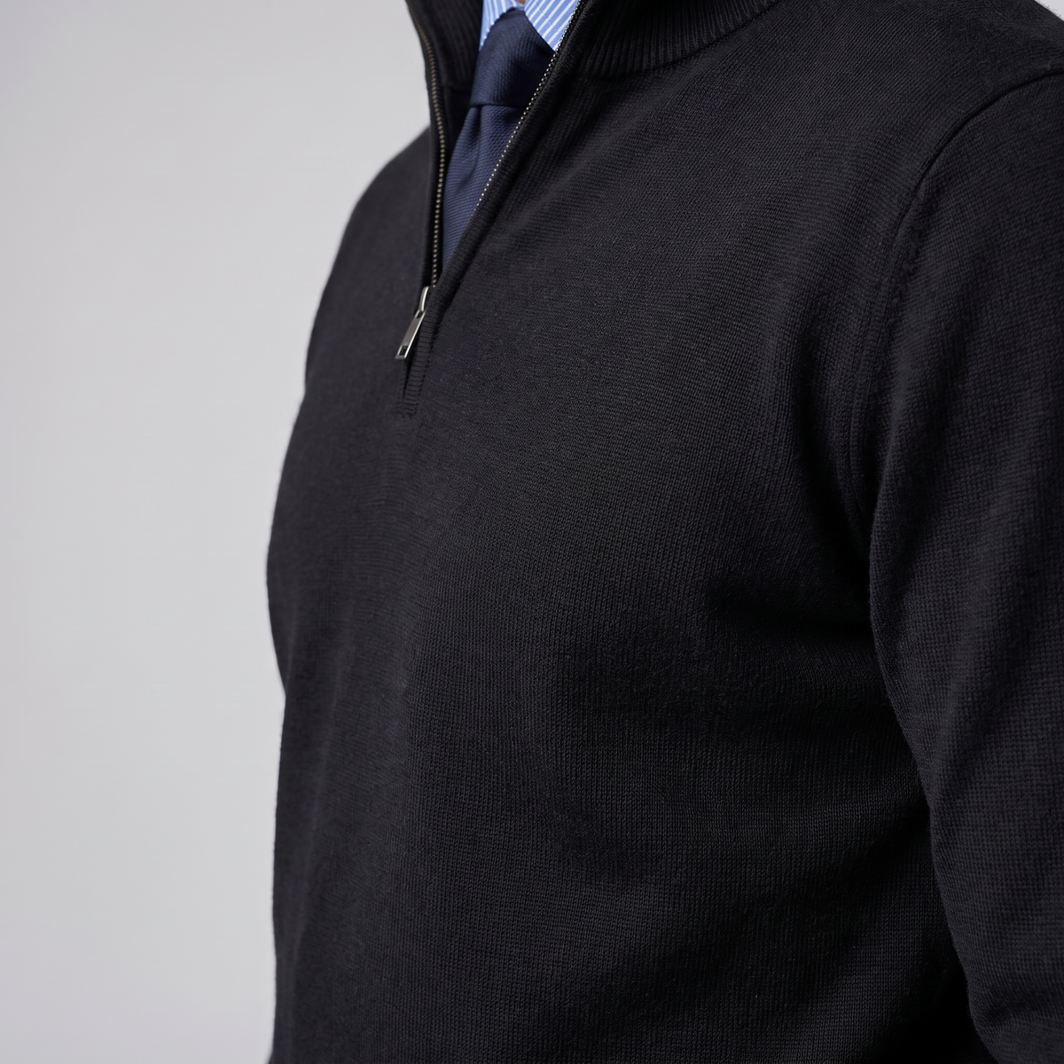 Men's Casual Half-Zip Sweater Relaxed Fit Long Sleeve Everyday Layering