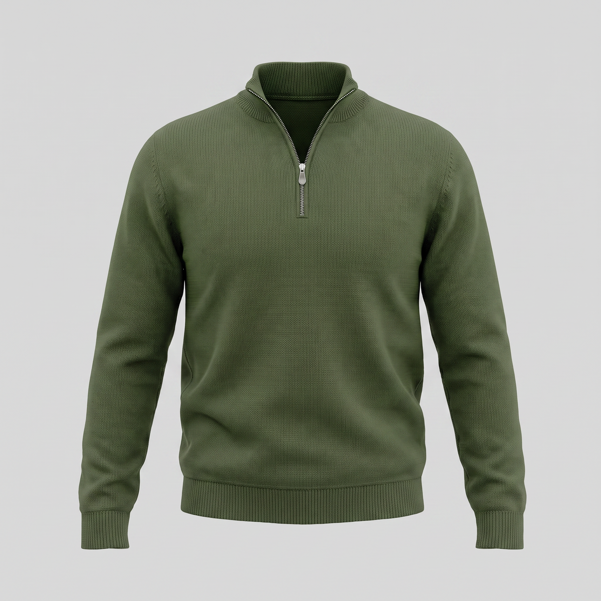 Men's Casual Half-Zip Sweater Relaxed Fit Long Sleeve Everyday Layering