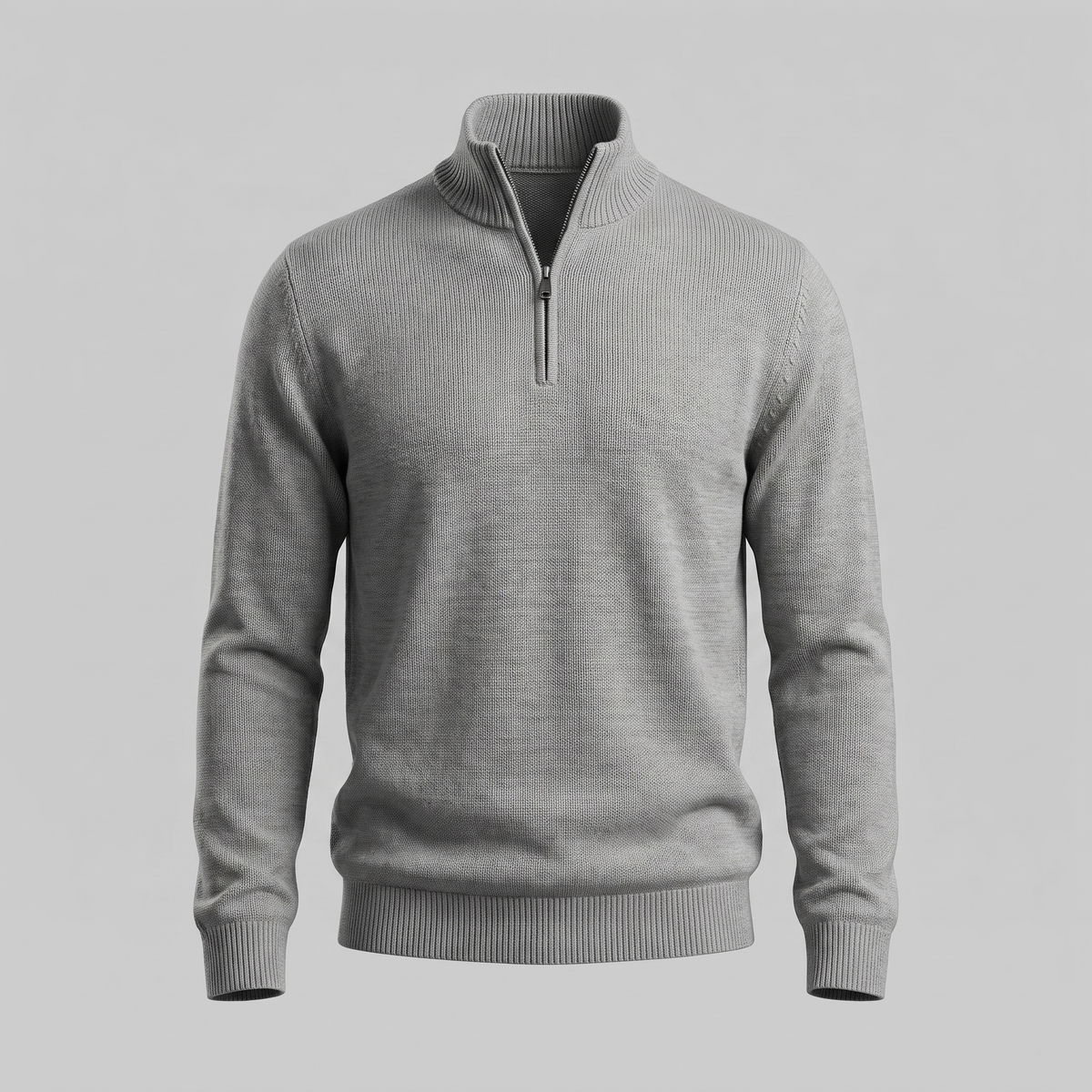 Men's Casual Half-Zip Sweater Relaxed Fit Long Sleeve Everyday Layering