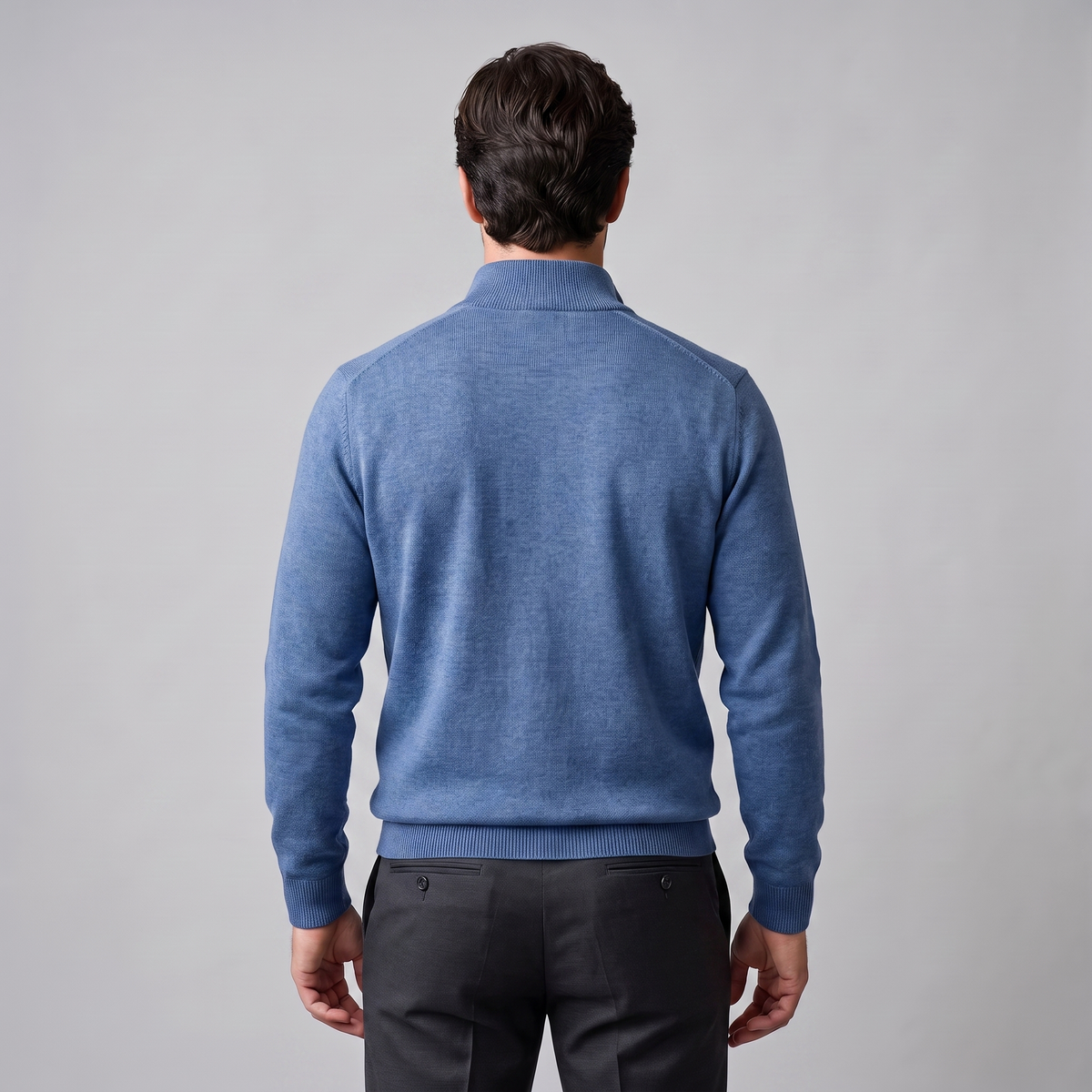 Men's Casual Half-Zip Sweater Relaxed Fit Long Sleeve Everyday Layering