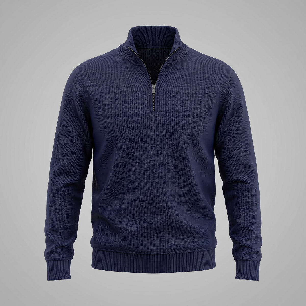Men's Casual Half-Zip Sweater Relaxed Fit Long Sleeve Everyday Layering