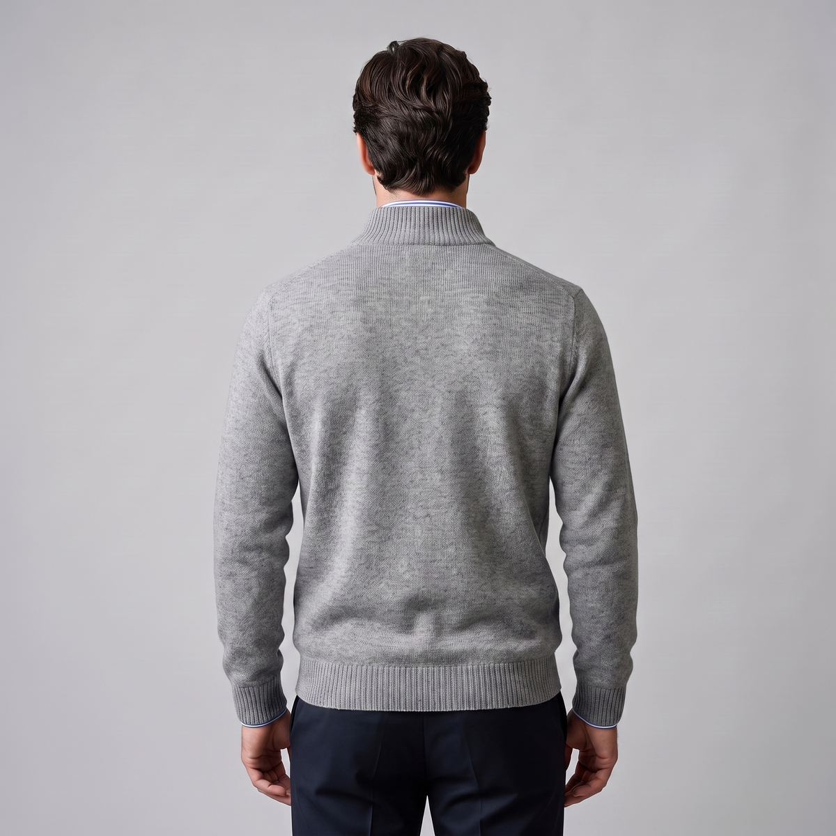Men's Casual Half-Zip Sweater Relaxed Fit Long Sleeve Everyday Layering