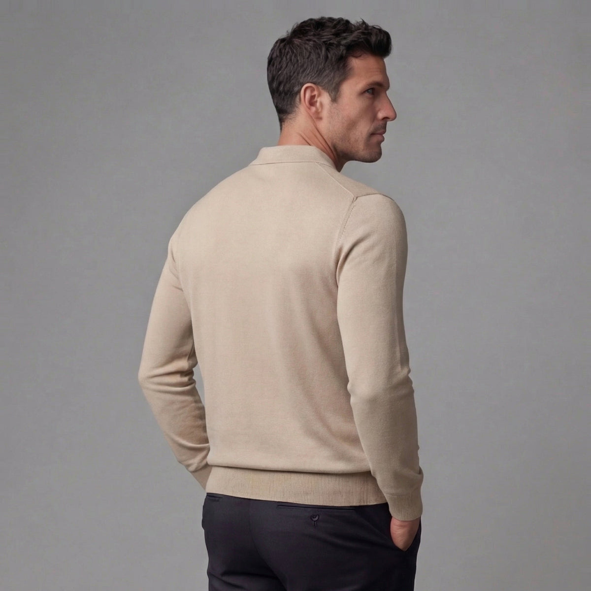 Men's Casual Half Zip Polo Shirt Short Sleeve Collared Everyday Versatile