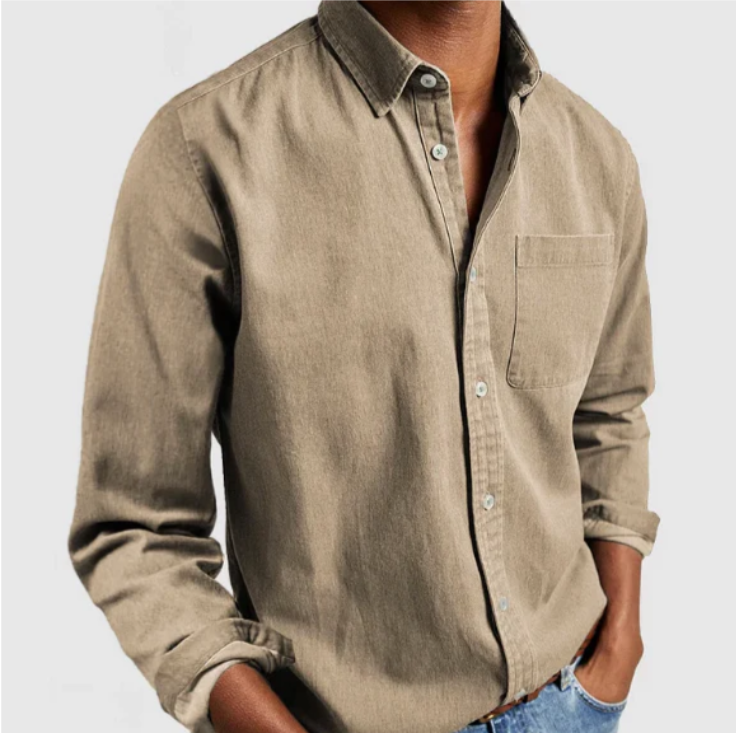 Men's Casual Button-Up Shirt Short-Sleeve Collared Relaxed Fit Everyday
