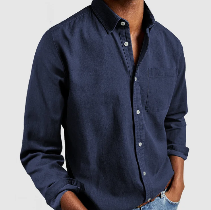 Men's Casual Button-Up Shirt Short-Sleeve Collared Relaxed Fit Everyday