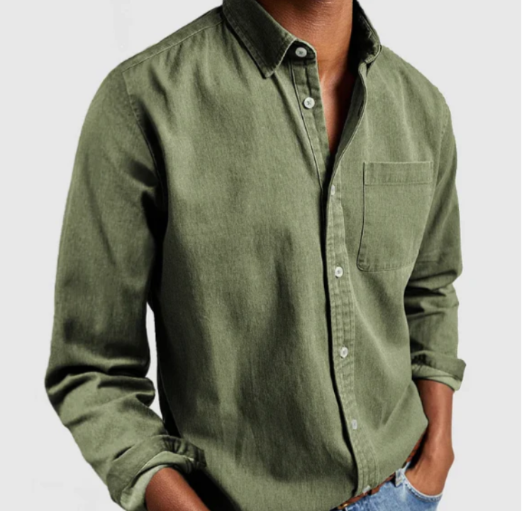 Men's Casual Button-Up Shirt Short-Sleeve Collared Relaxed Fit Everyday
