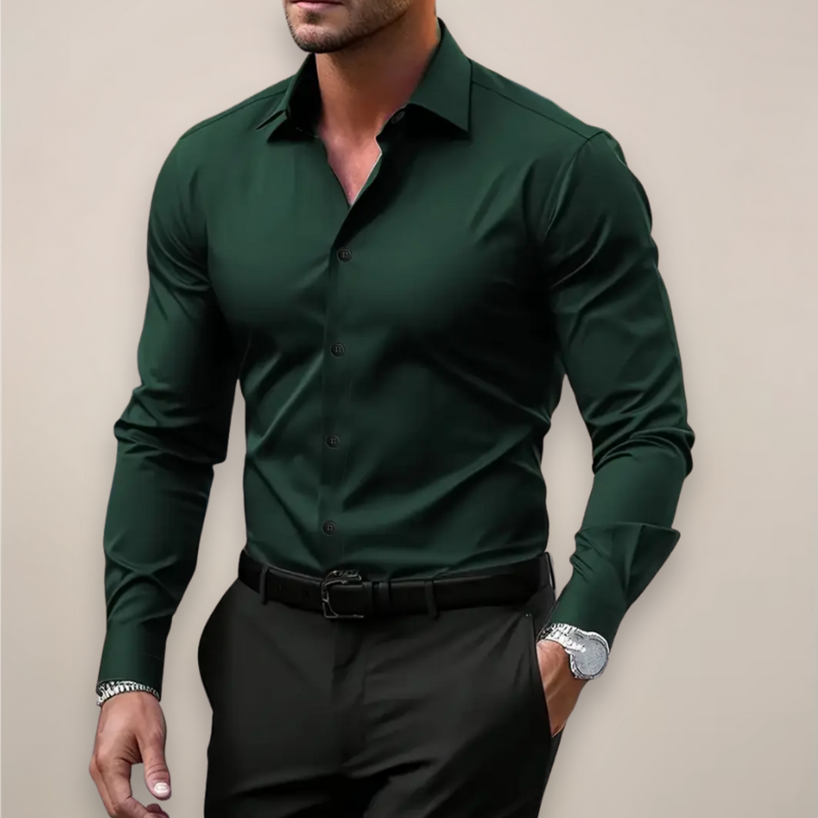 Men's Long Sleeve Button-Up Shirt Classic Fit Casual Everyday Business
