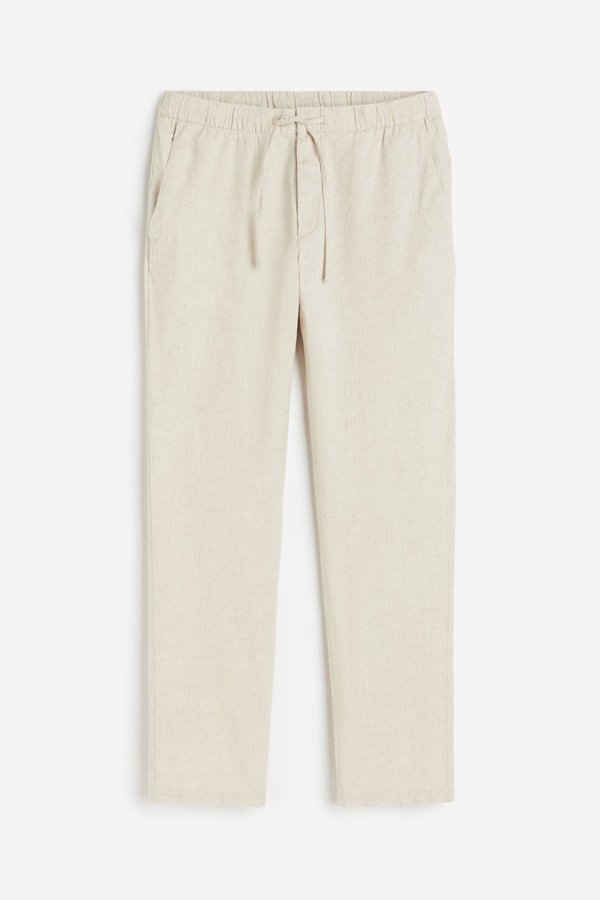 Men's Casual Flat-Front Drawstring Trousers Relaxed Fit Everyday Versatile