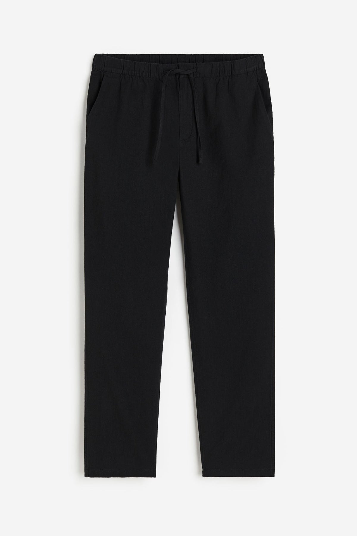 Men's Casual Flat-Front Drawstring Trousers Relaxed Fit Everyday Versatile