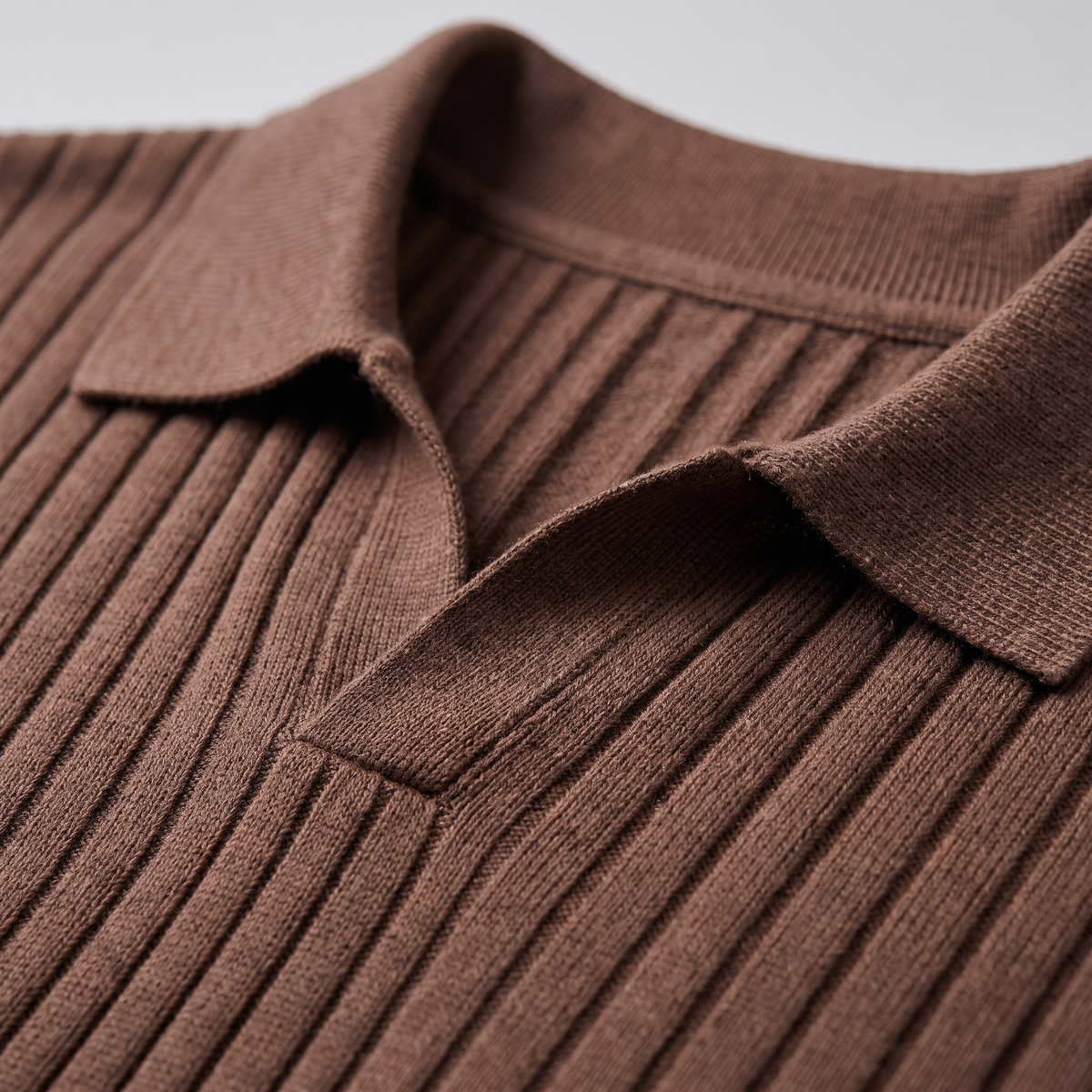 Men's Ribbed Knit Polo Sweater Short-Sleeve Collared Casual Everyday