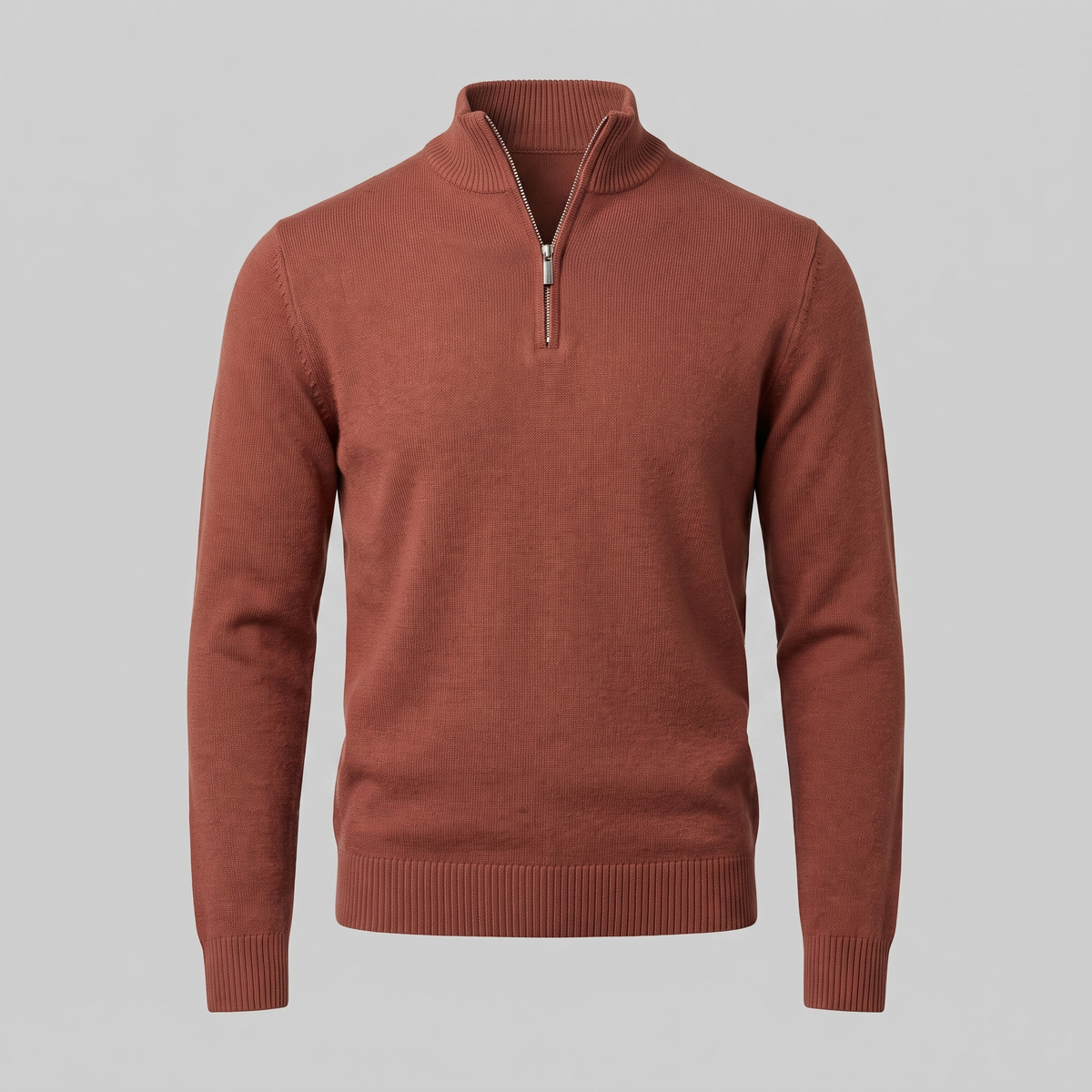 Men's Slim Fit Half-Zip Sweater Lightweight Knit Casual Layering Everyday