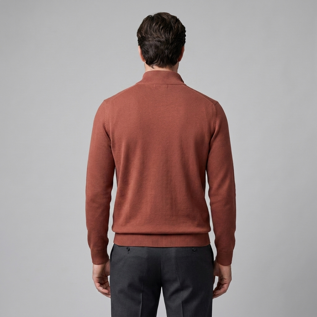 Men's Slim Fit Half-Zip Sweater Lightweight Knit Casual Layering Everyday