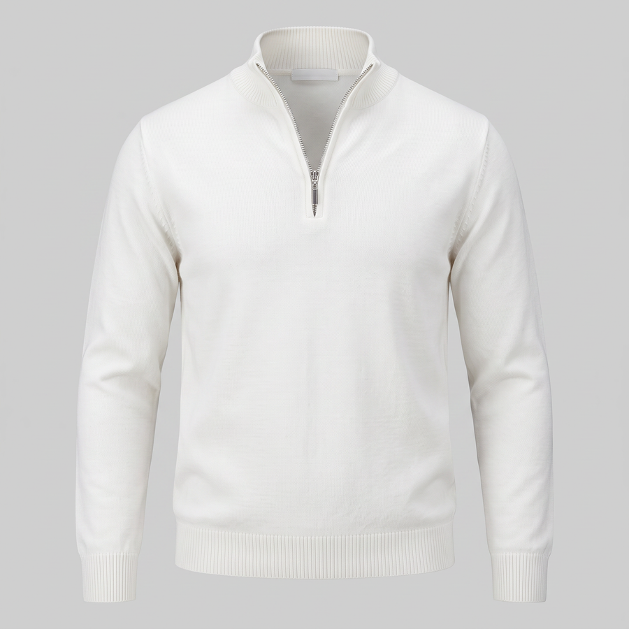 Men's Slim Fit Half-Zip Sweater Lightweight Knit Casual Layering Everyday