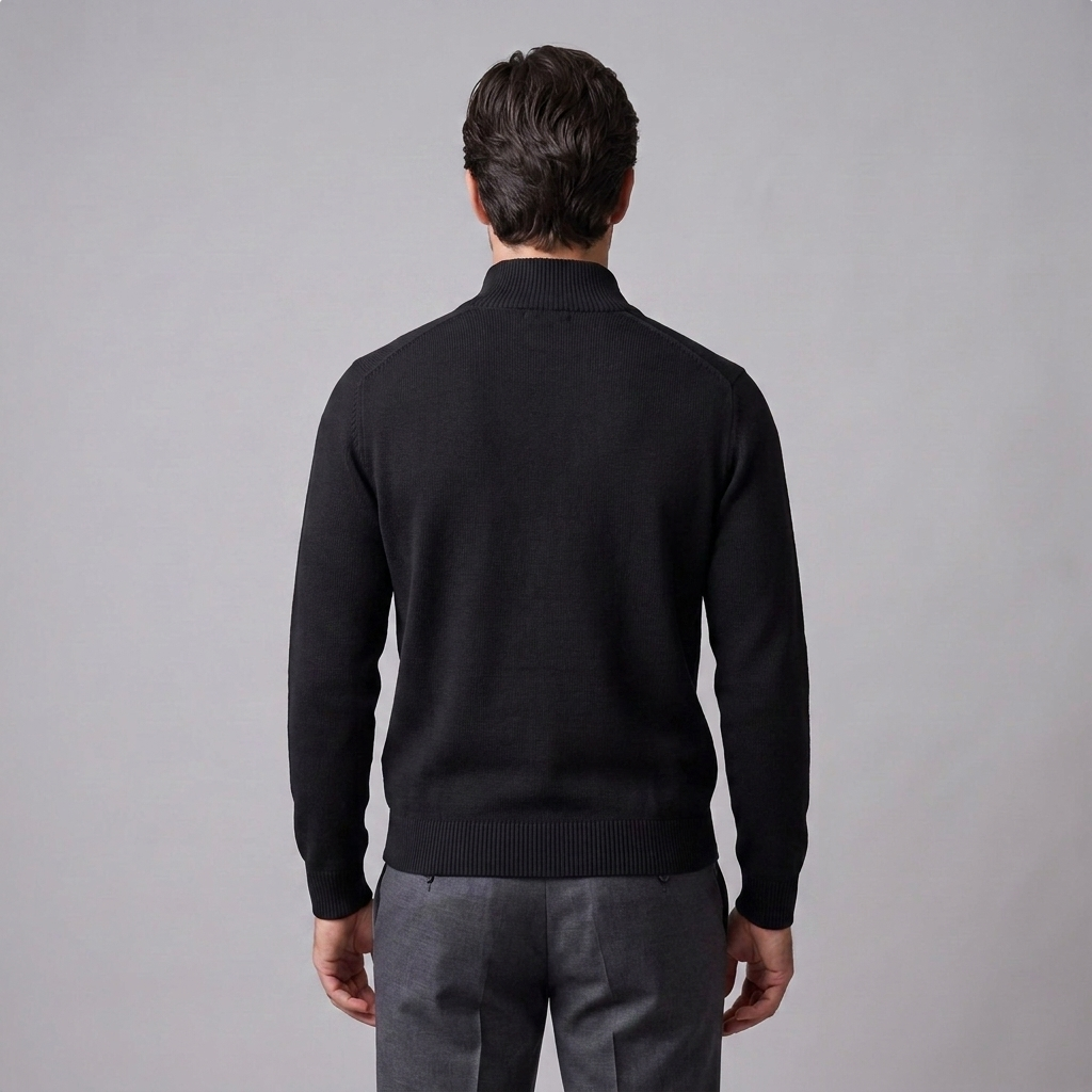 Men's Slim Fit Half-Zip Sweater Lightweight Knit Casual Layering Everyday