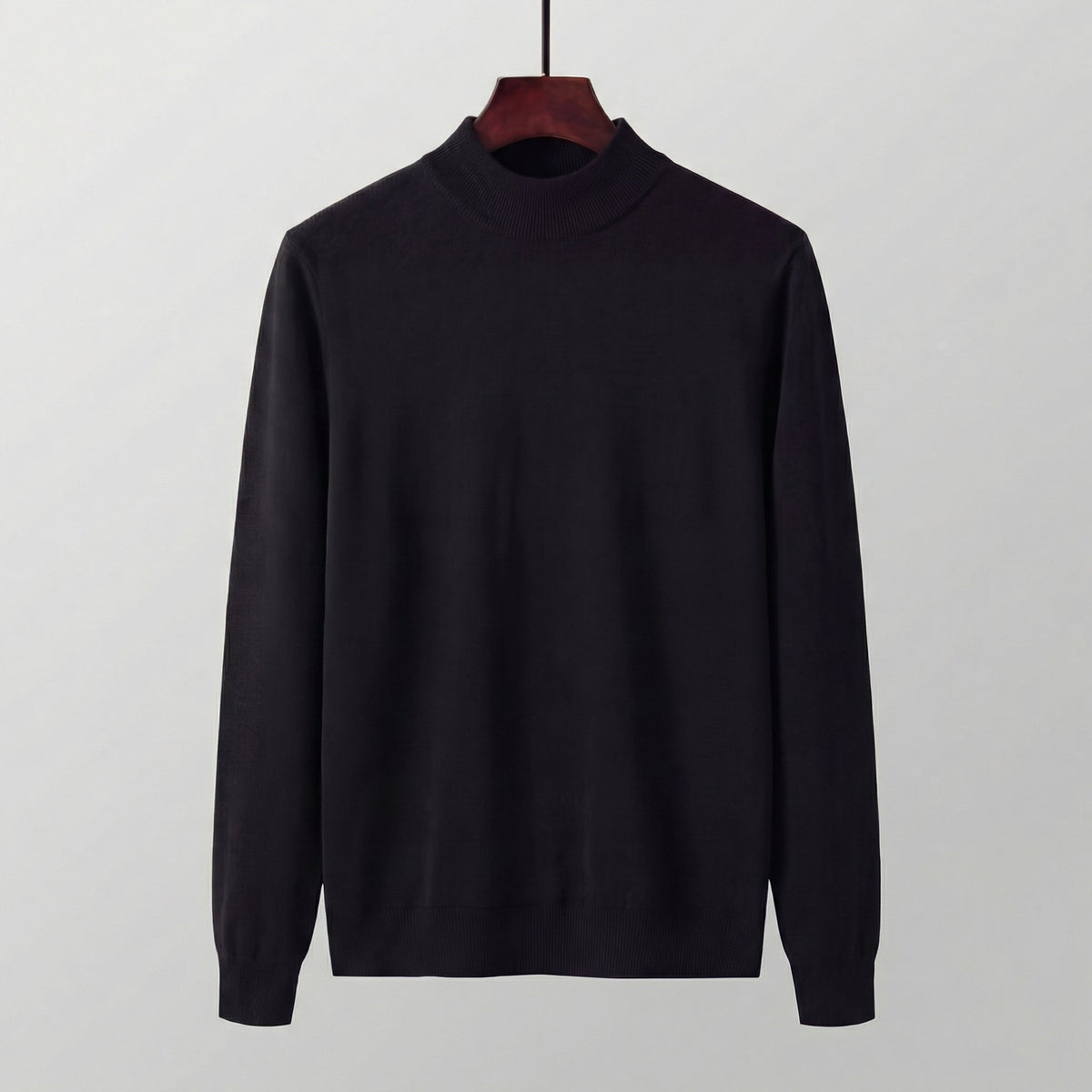 Men's Stylish Turtleneck Sweater Fitted Long Sleeve Casual Everyday Wear