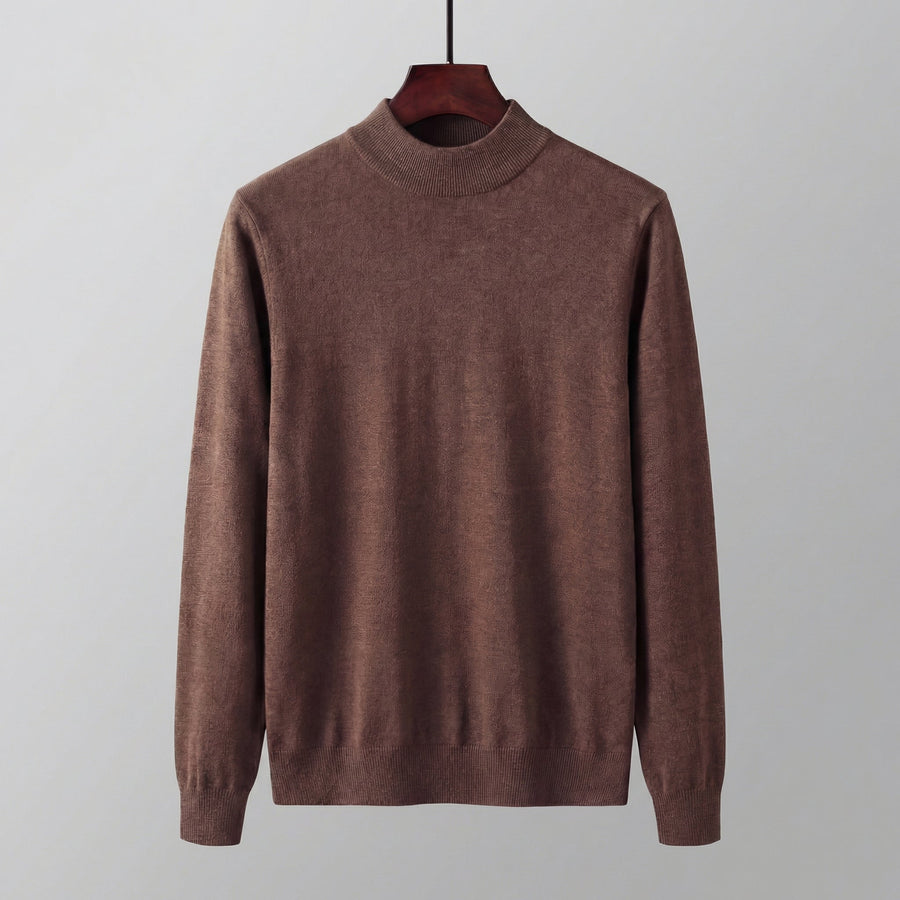 Men's Stylish Turtleneck Sweater Fitted Long Sleeve Casual Everyday Wear