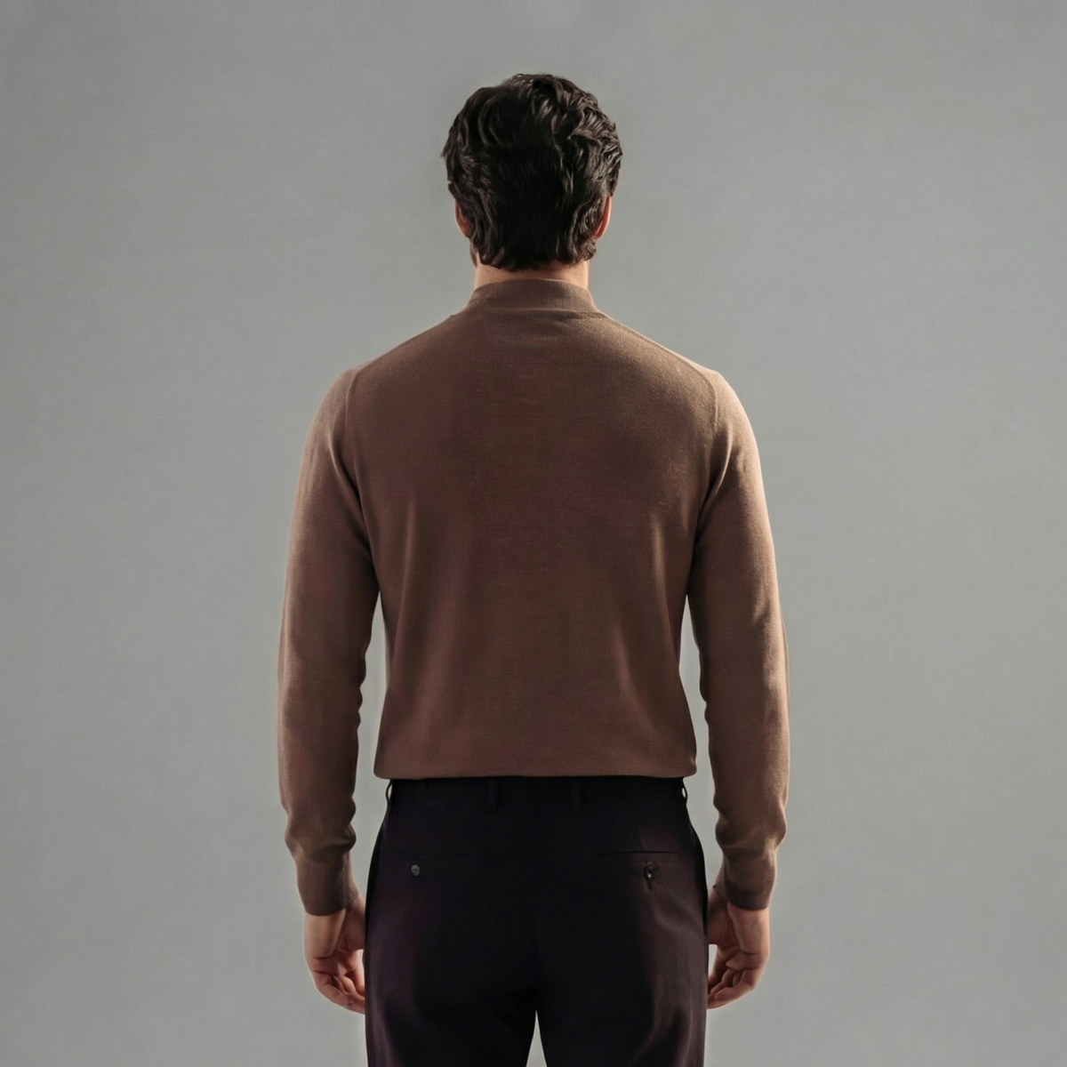 Men's Stylish Turtleneck Sweater Fitted Long Sleeve Casual Everyday Wear