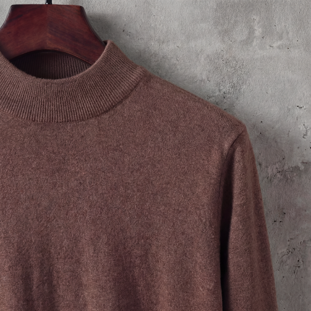 Men's Stylish Turtleneck Sweater Fitted Long Sleeve Casual Everyday Wear