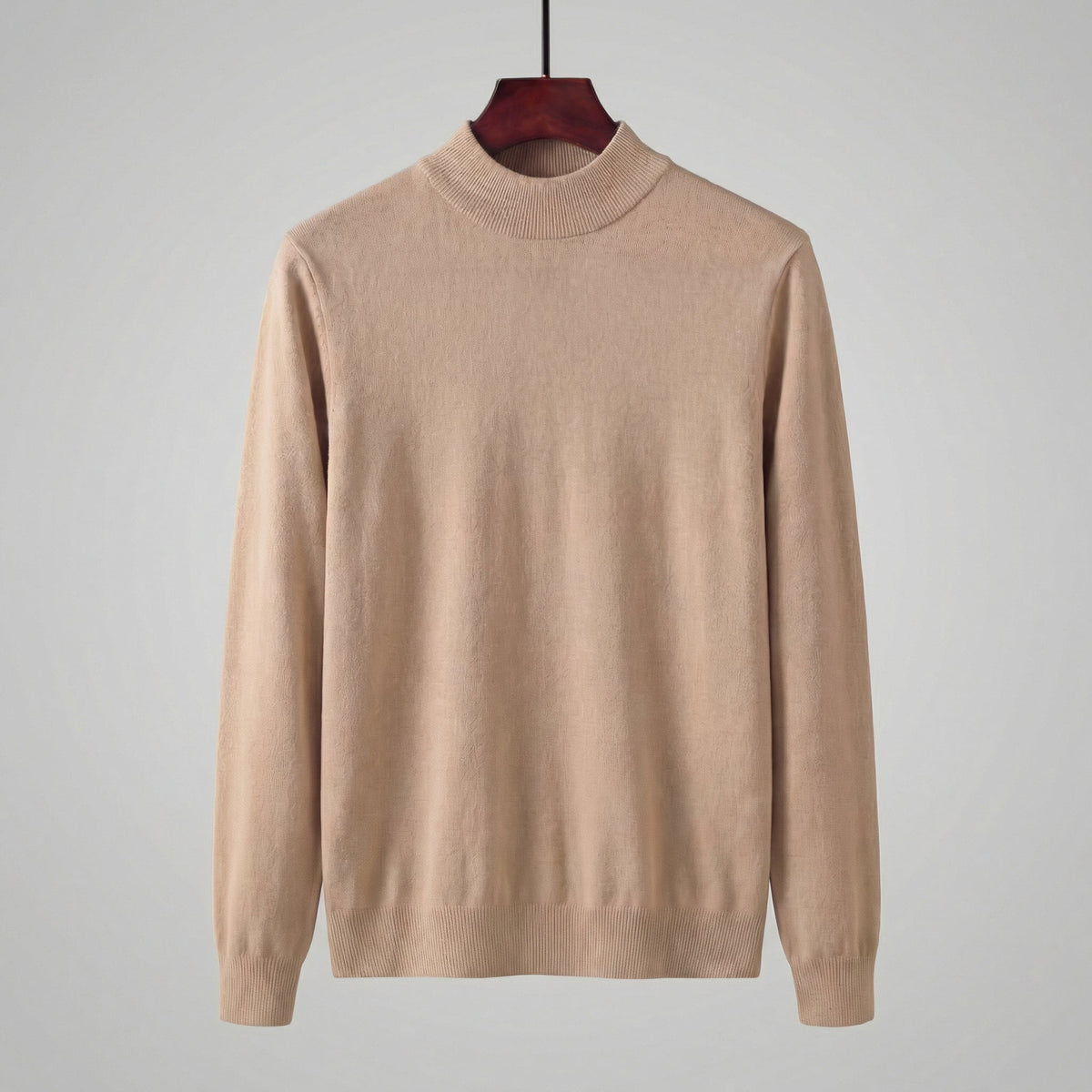 Men's Stylish Turtleneck Sweater Fitted Long Sleeve Casual Everyday Wear