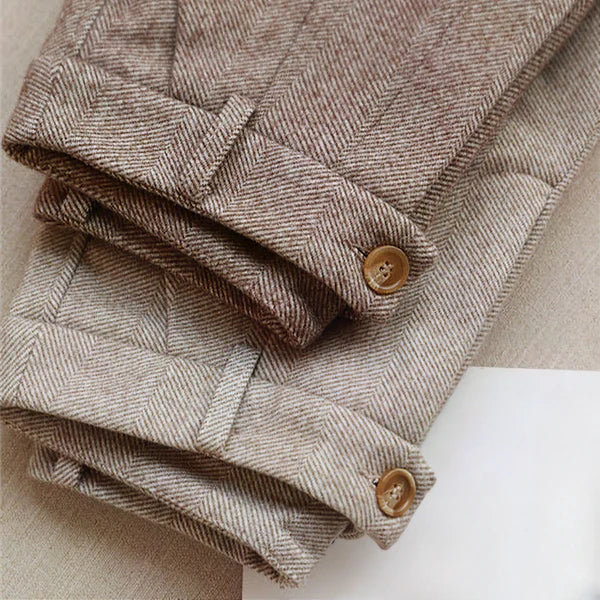 Men's Tailored Casual Trousers Pleated Fit Smart-Casual Everyday Wear