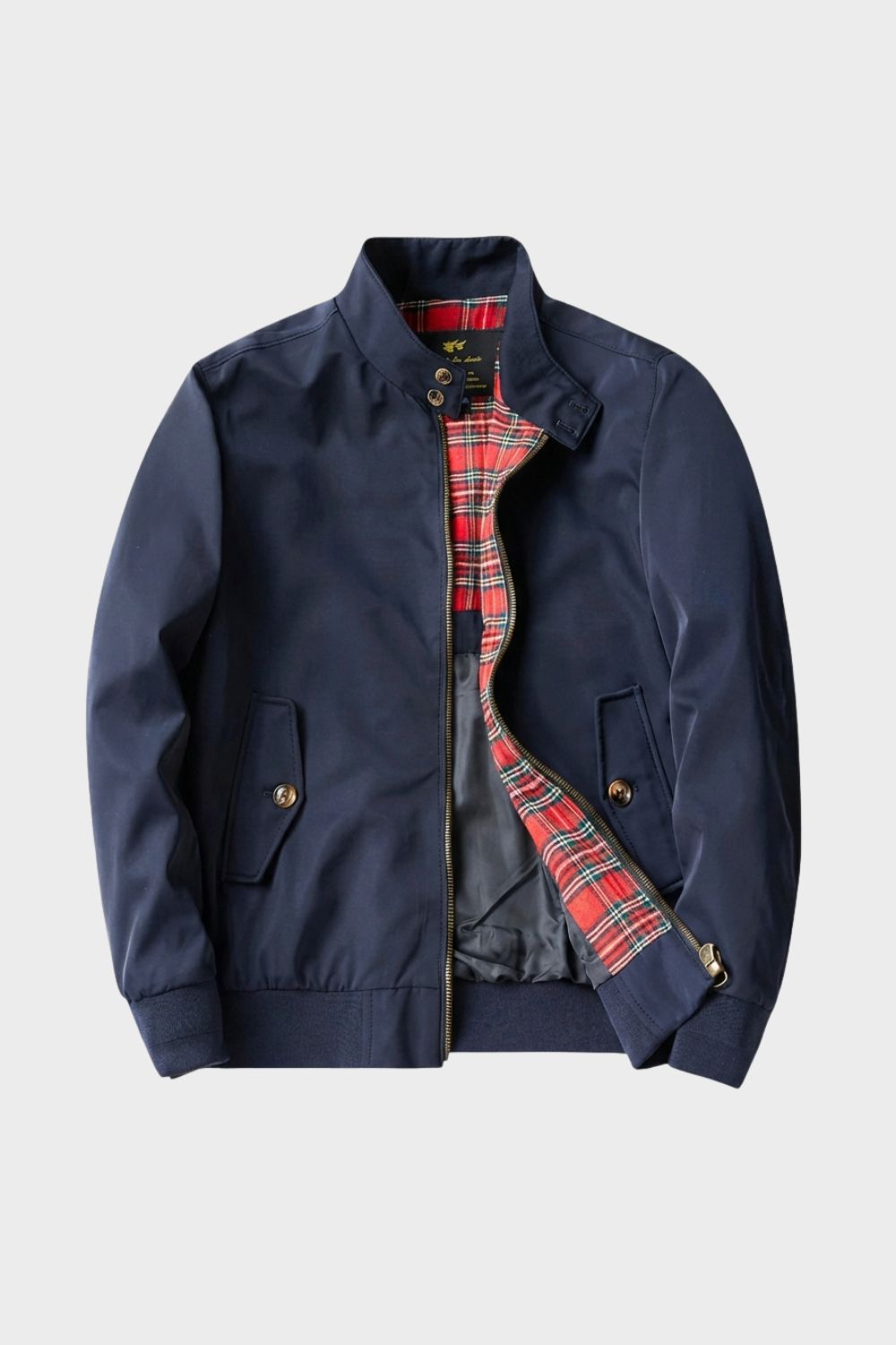 Men's Bomber Jacket Zip Closure Stand Collar Casual Everyday Style