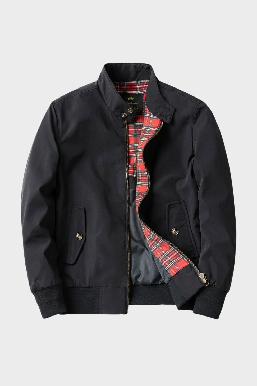 Men's Bomber Jacket Zip Closure Stand Collar Casual Everyday Style