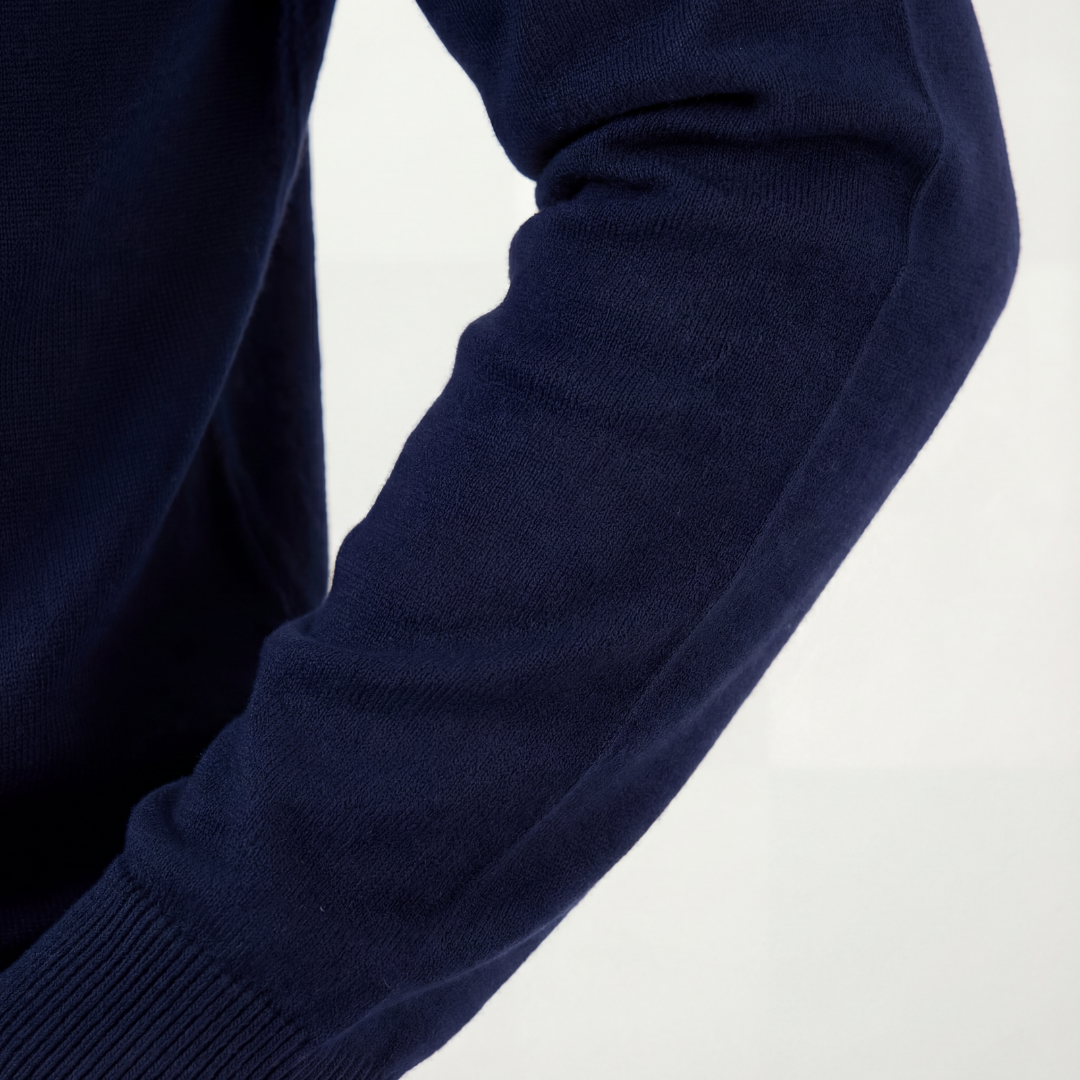 Men's Half-Zip Sweater Casual Fit Long Sleeve Classic Neckline Everyday Wear