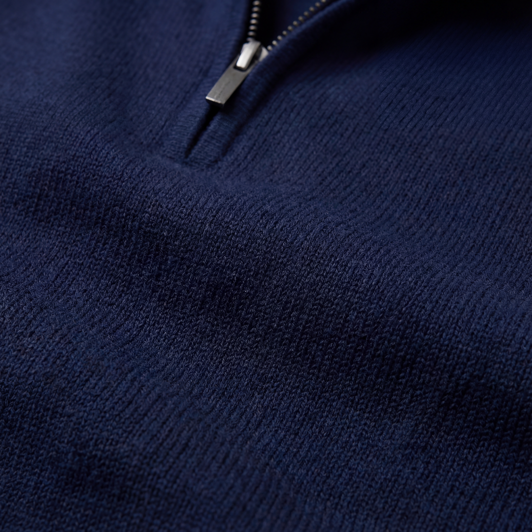 Men's Half-Zip Sweater Casual Fit Long Sleeve Classic Neckline Everyday Wear
