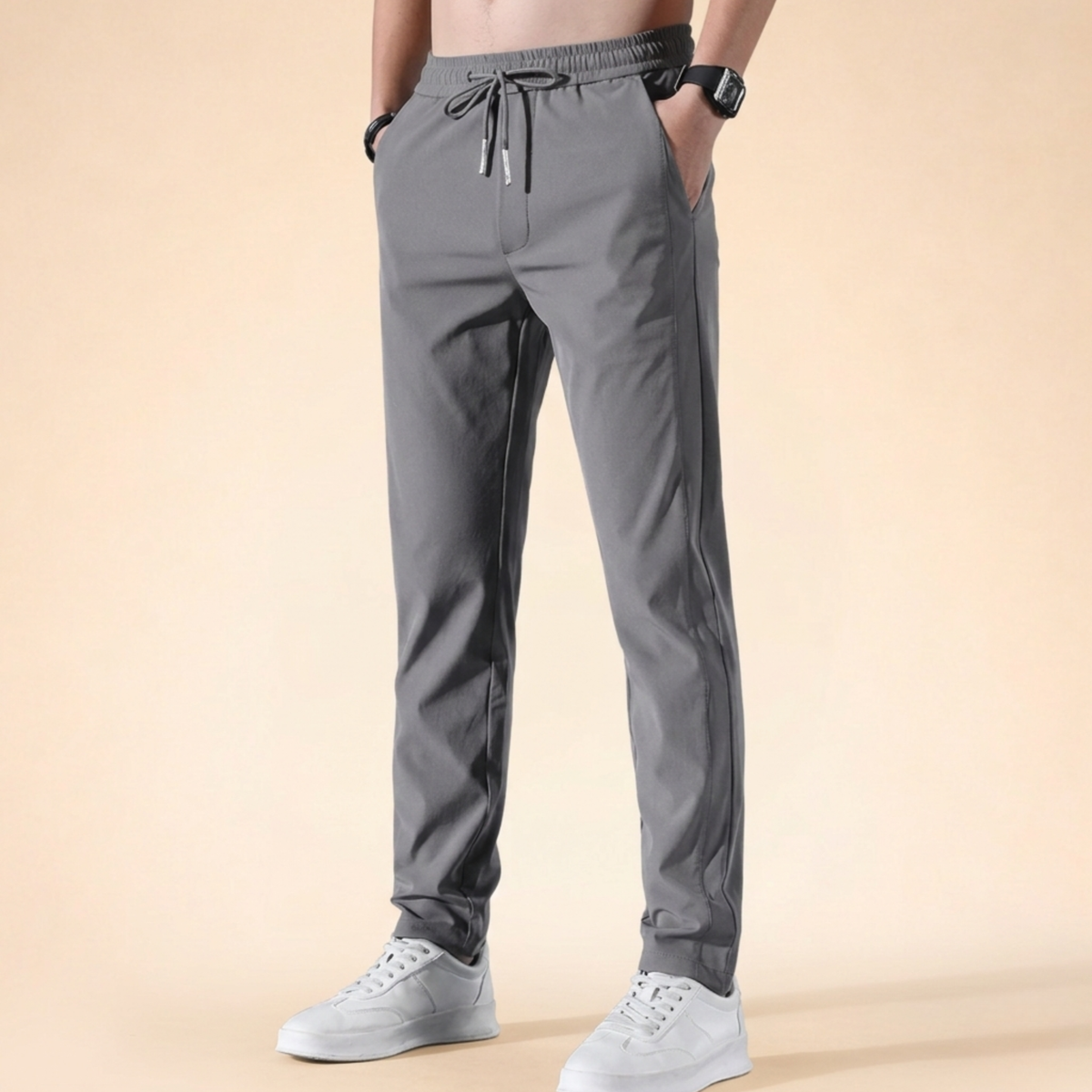 Men's Stretch Dress Pants Tailored Fit Versatile Everyday Office Wear
