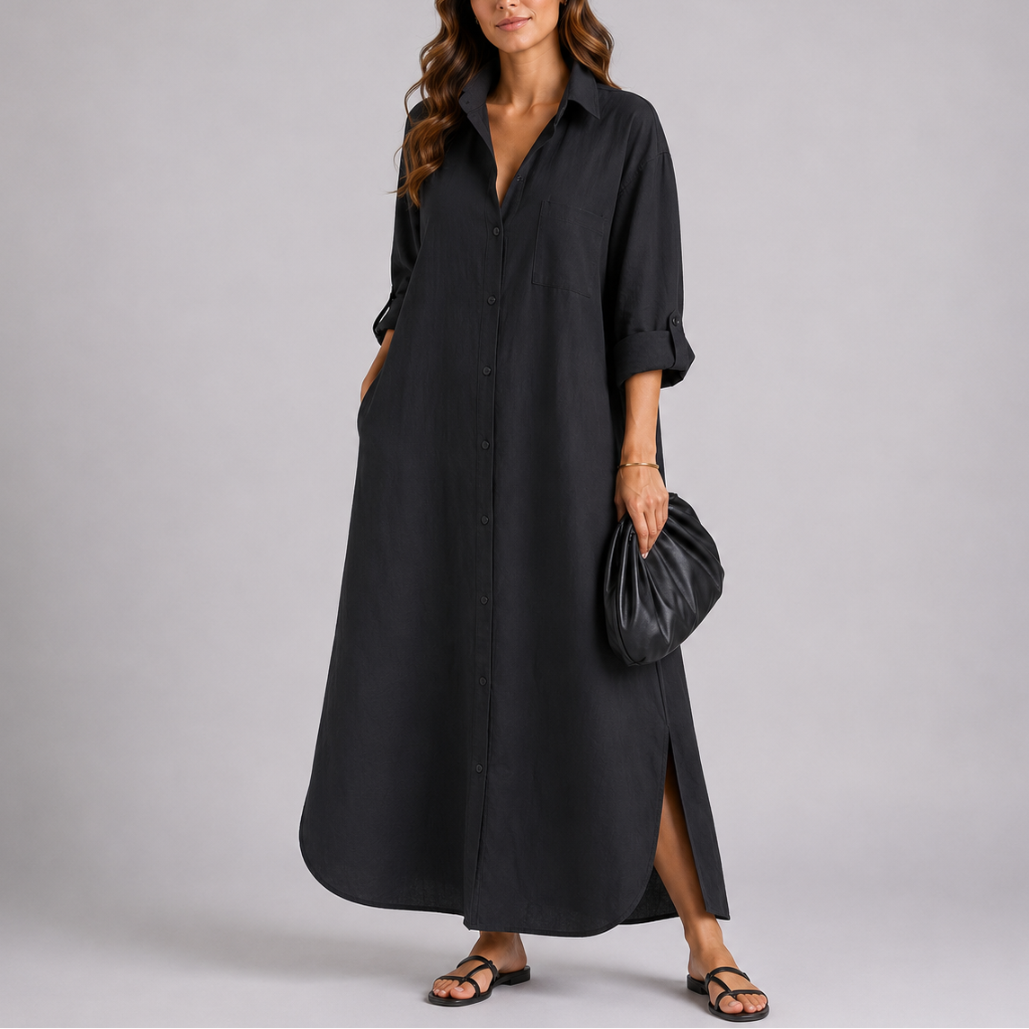 Women's Maxi Dress Relaxed Fit Sleeveless V-Neck Effortless Everyday