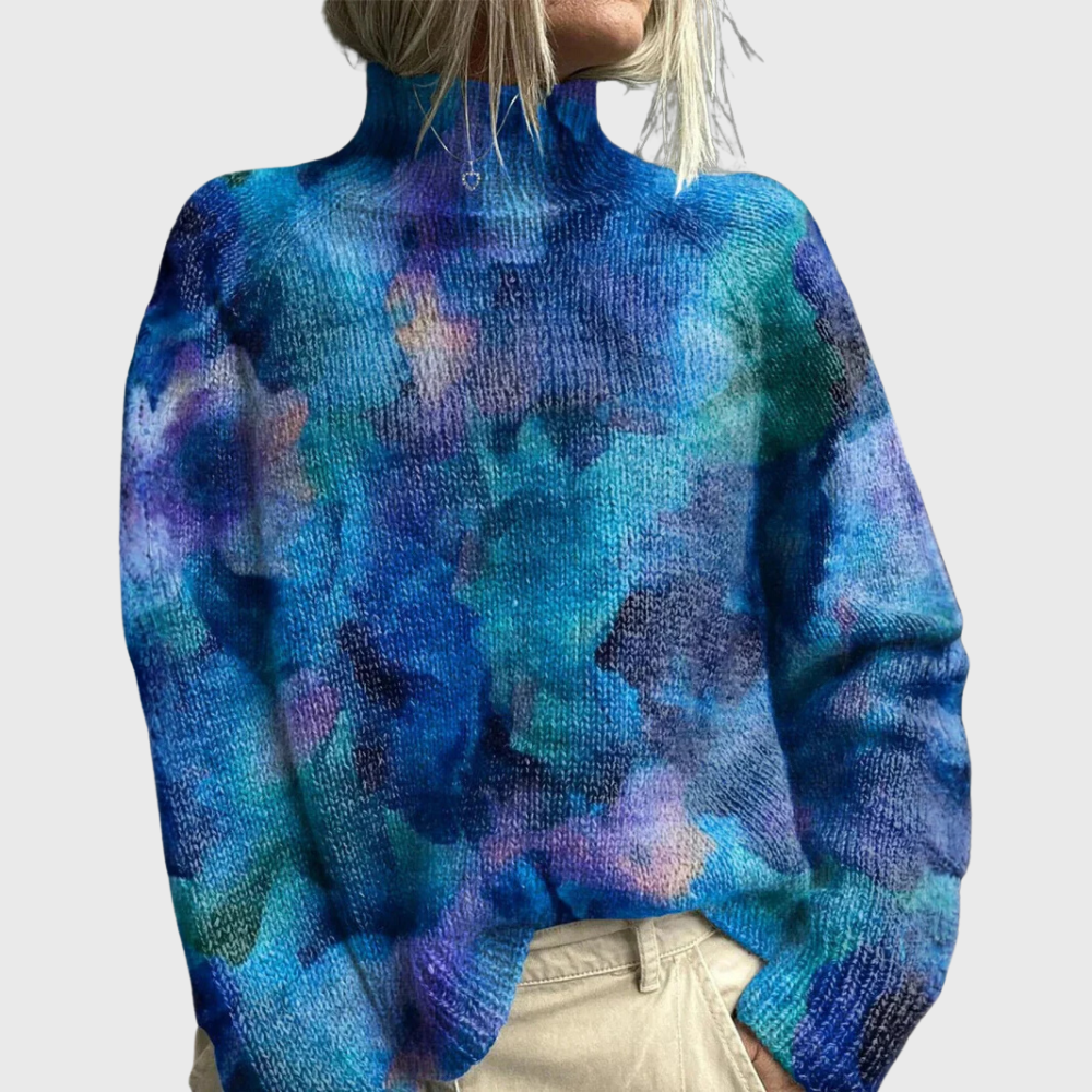 Women's Cosy Turtleneck Sweater Relaxed Fit Long Sleeve Casual Everyday
