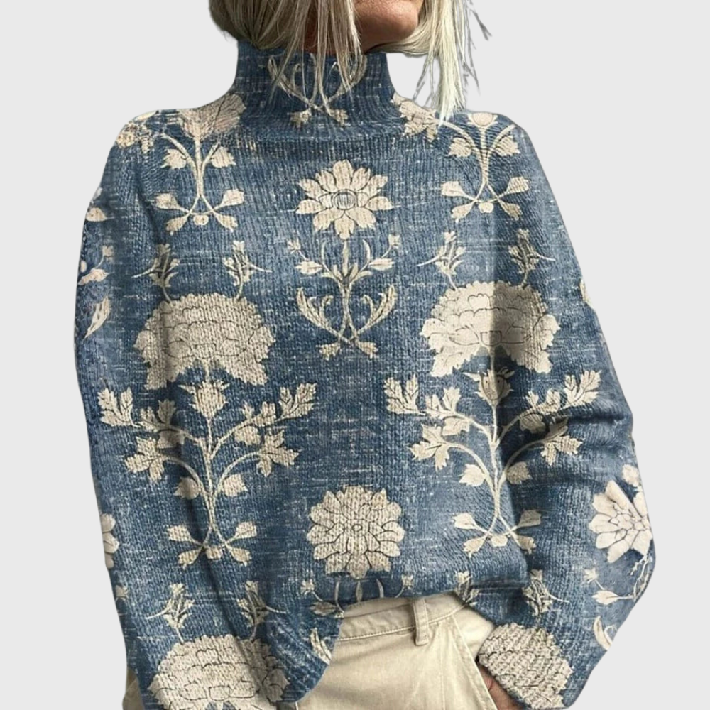 Women's Cosy Turtleneck Sweater Relaxed Fit Long Sleeve Casual Everyday