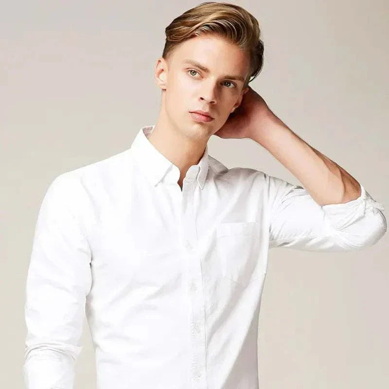 Men's Casual Long Sleeve Button-Down Shirt Relaxed Fit Classic Style Everyday Wear