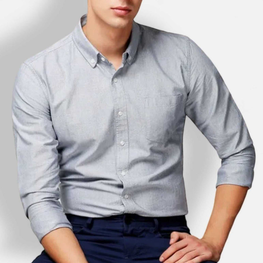 Men's Casual Long Sleeve Button-Down Shirt Relaxed Fit Classic Style Everyday Wear