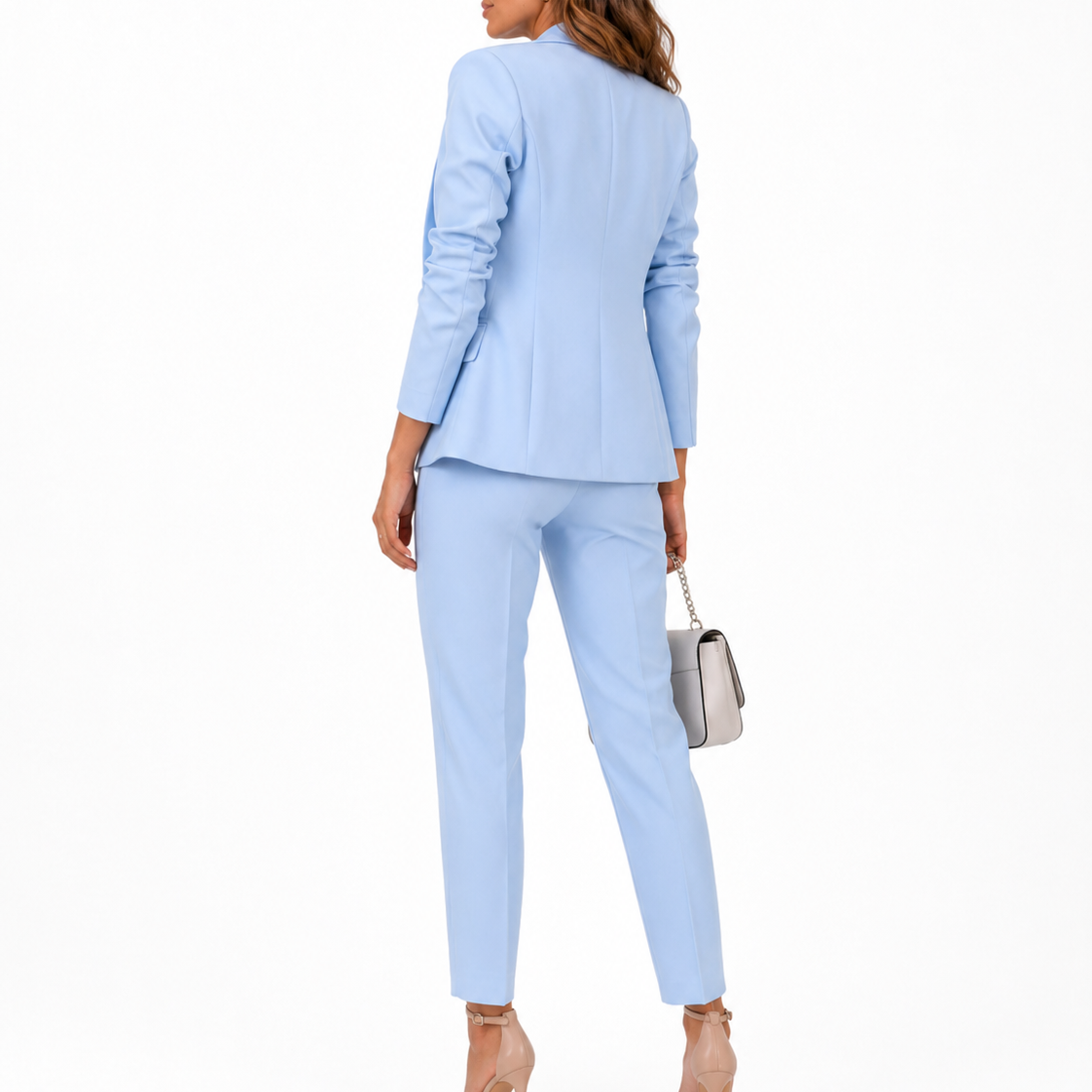 Women's Tailored Blazer and Trousers Chic Professional Fit Smart-Casual Outfit